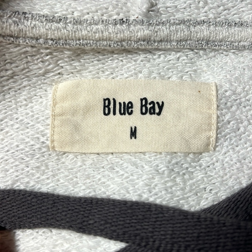 San Diego embroidered grey-and-white striped sweatshirt
